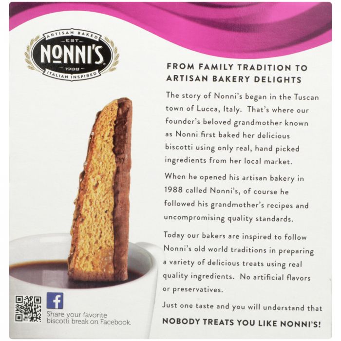 Back of the Box Photo of Nonni's Salted Caramel Biscotti
