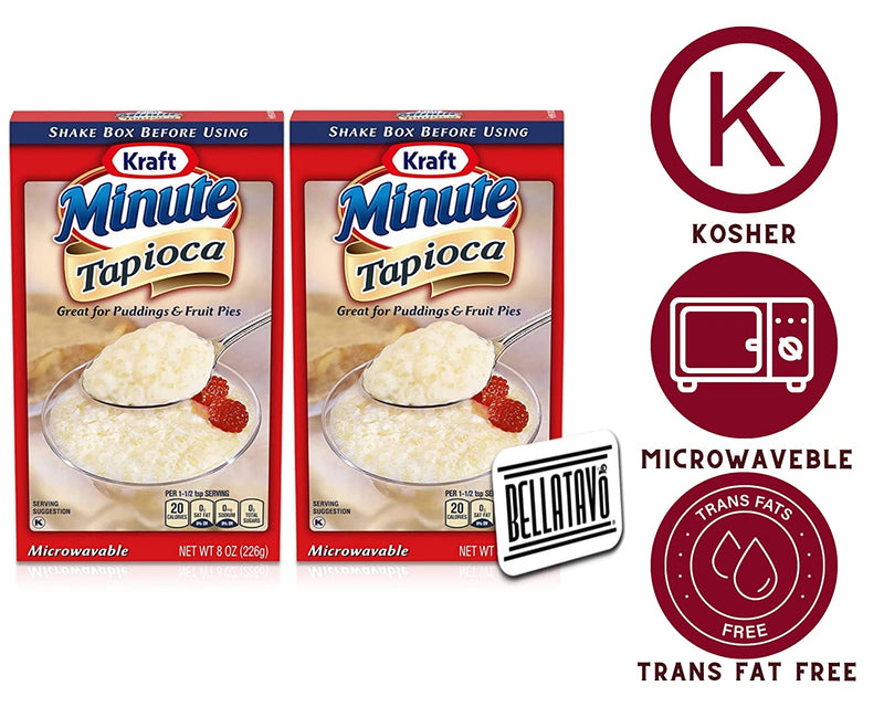Kraft Minute Tapioca (Two-8oz) and BELLATAVO Recipe Card