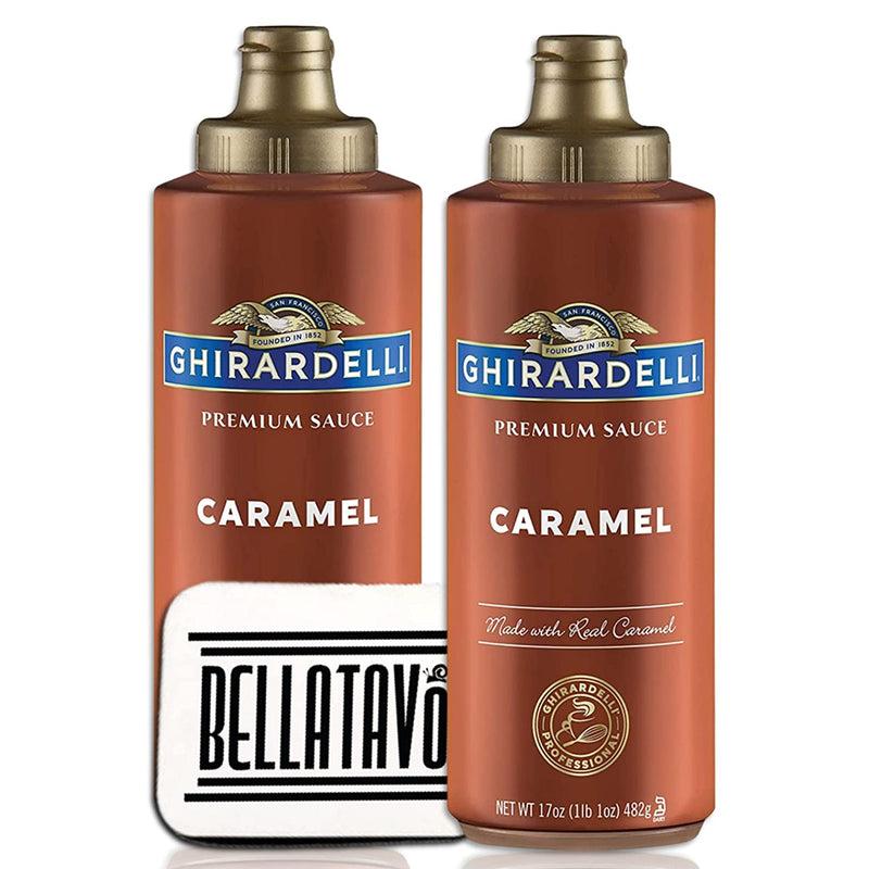 Ghirardelli Sauce Caramel (Two-17oz) Plus a BELLATAVO Ref Magnet