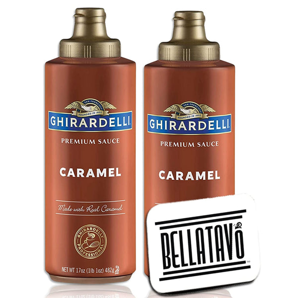 Ghirardelli Sauce Caramel (Two-17oz) Plus a BELLATAVO Ref Magnet