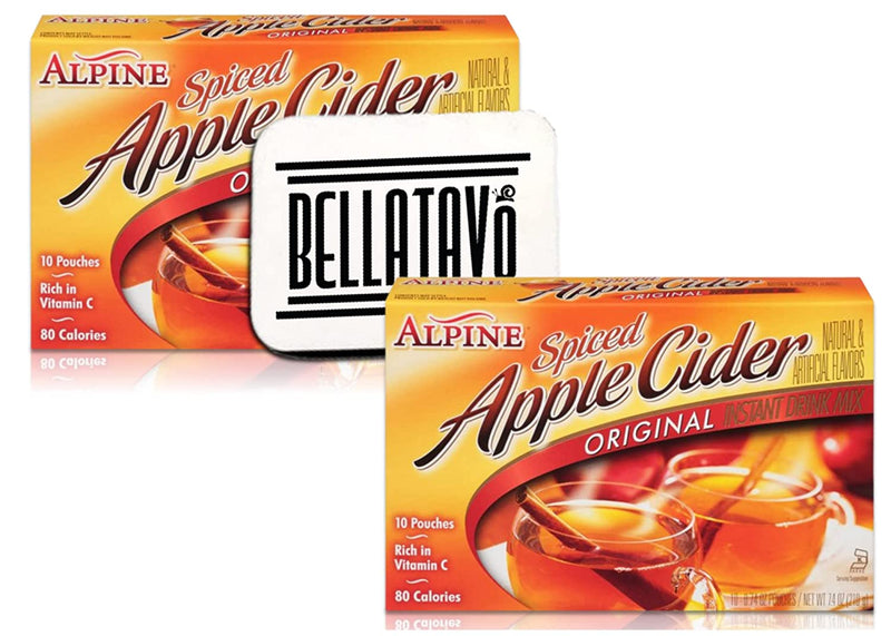 Alpine Spiced Apple Cider Original Drink Mix (Two-7.4oz) Plus a BELLATAVO Ref Magnet