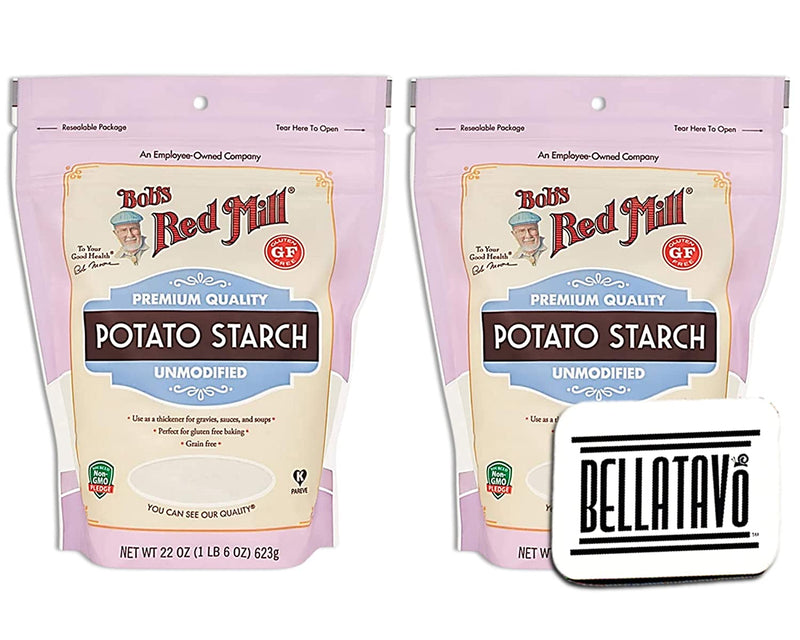 Bobs Red Mill Potato Starch (Two-22 Oz) & BELLATAVO Ref Magnet