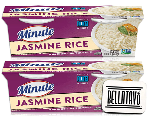 Minute Jasmine Rice in Ready To Serve Cups (Two-8.8oz) and a BELLATAVO Ref Magnet