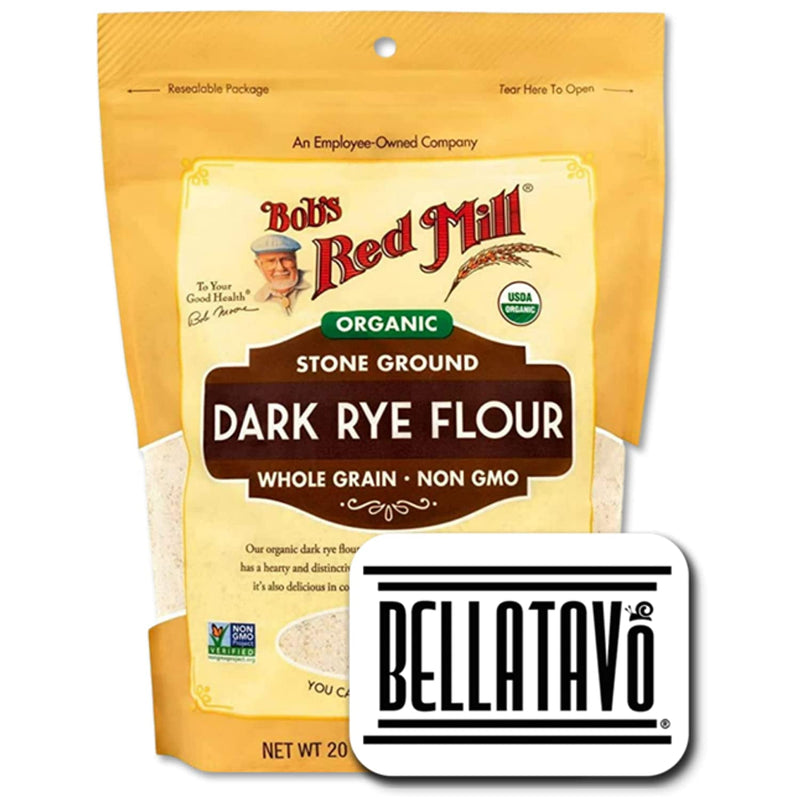 Bobs Red Mill Organic Dark Rye Flour (20 Oz) & BELLATAVO Ref Magnet