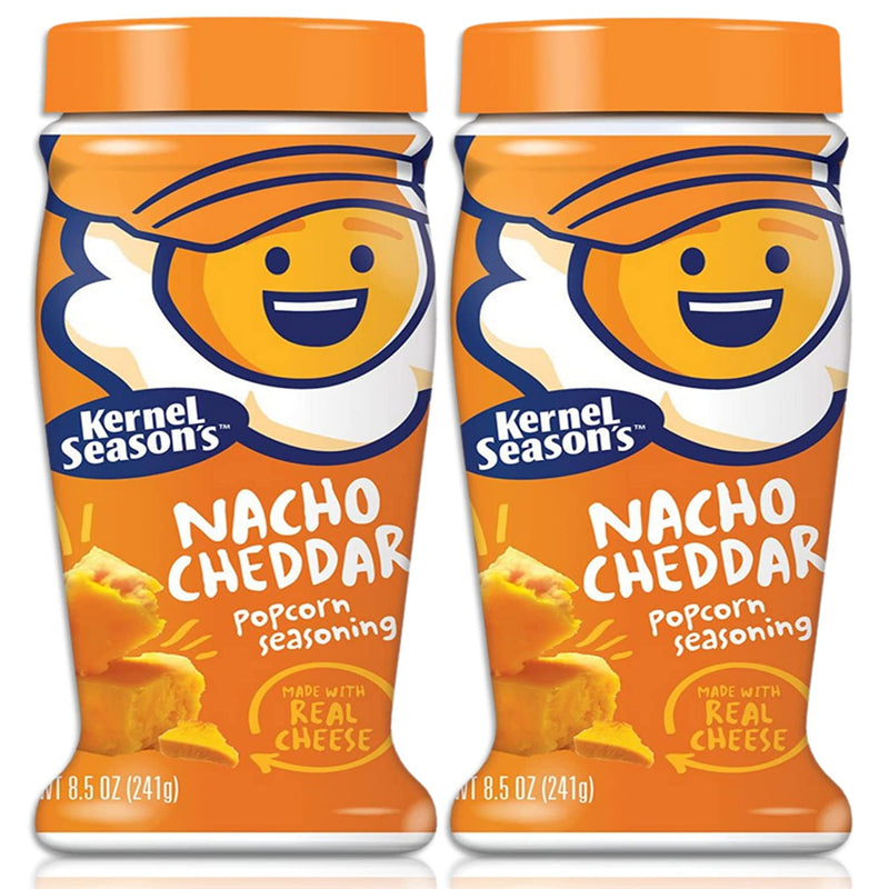 Kernel Seasons Nacho Cheddar Jumbo Popcorn Seasoning (Two-8.5oz) Plus a BELLATAVO Ref Magnet