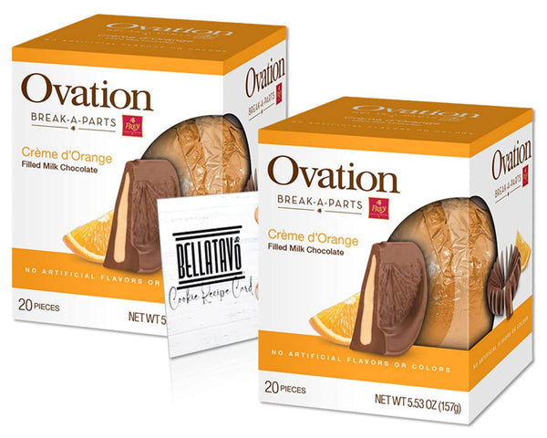 Ovation Break A Part Orange Chocolate Ball (Two Box) and BELLATAVO Recipe Card