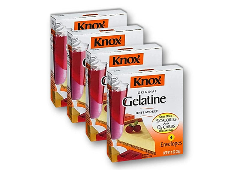 Knox Unflavored Gelatin (Four-1oz) & BELLATAVO Gummy Bear Recipe Card