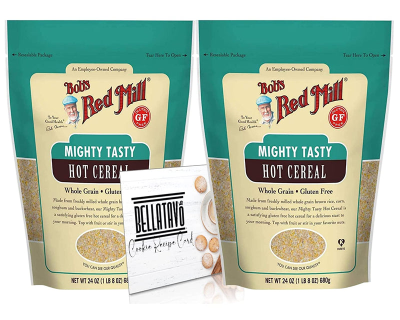 Bobs Red Mill Mighty Tasty Hot Cereal (Two-24oz) and BELLATAVO Recipe Card