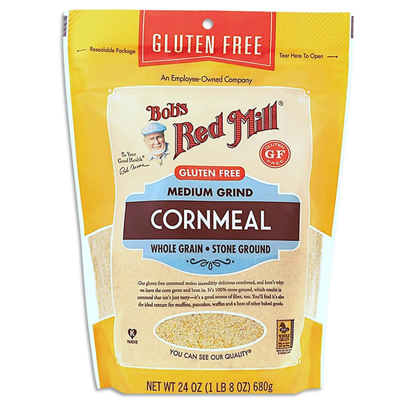 Bob's Red Mill Gluten Free Cornmeal (24oz) and a BELLATAVO Cookie Recipe Card