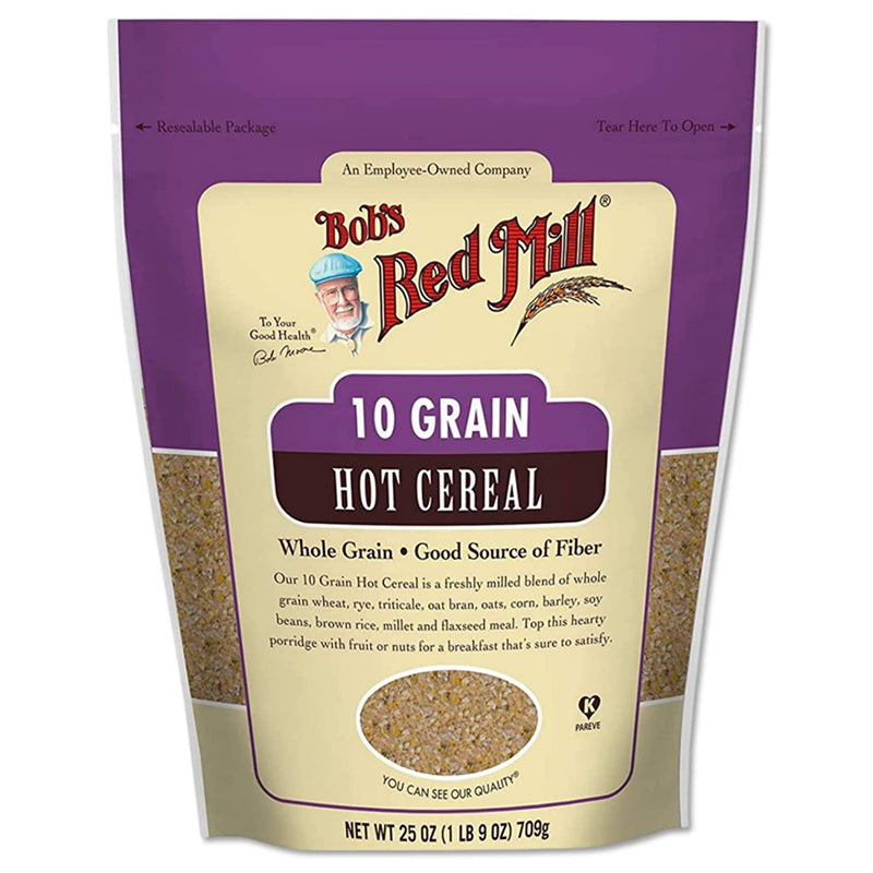 Bobs Red Mill 10 Grain Hot Cereal (25oz) and a BELLATAVO Recipe Card