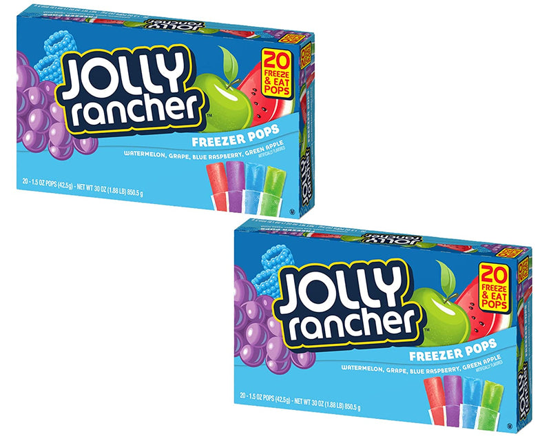 Jolly Rancher Freezer Pops (20 Count Each Box) Plus a BELLATAVO Fridge Magnet