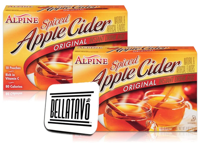 Alpine Spiced Apple Cider Original Drink Mix (Two-7.4oz) Plus a BELLATAVO Ref Magnet