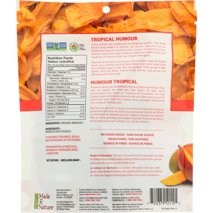 Organic Mangoes Dried & Unsulfured (3 oz)