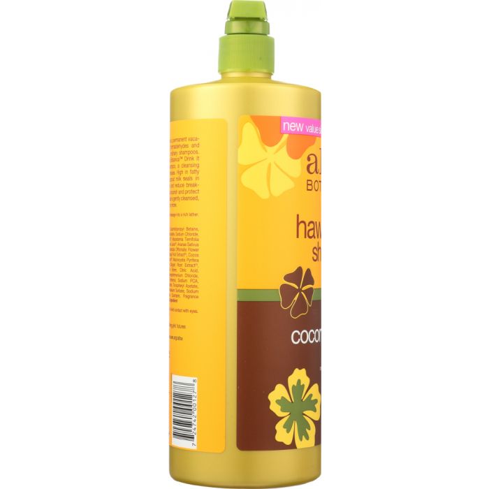 Side photo of Alba Botanica Shampoo Coconut Drink It Up