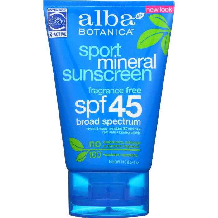 Product photo of Alba Botanica Very Emollient Sunscreen Sport Mineral Protection SPF 45