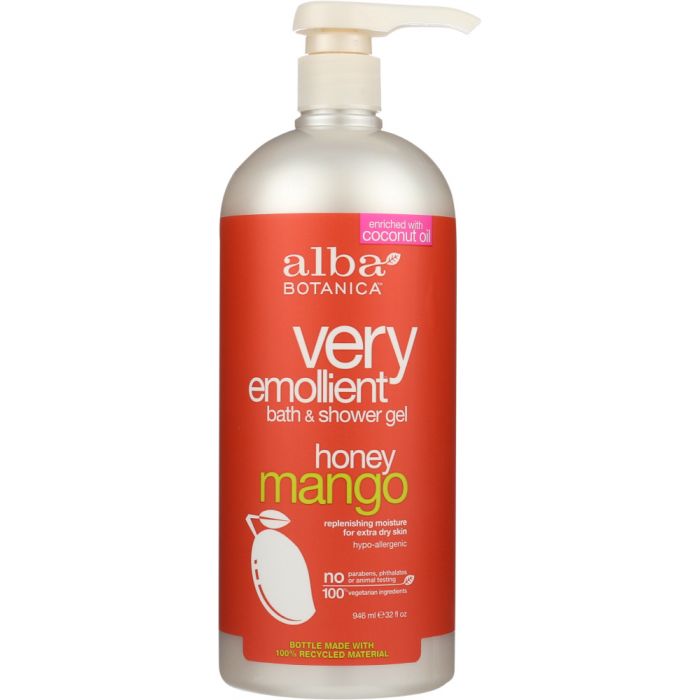Natural Very Emollient Bath & Shower Gel Honey Mango (32 oz)