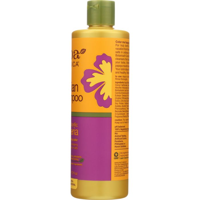 Side photo of Alba Botanica Hawaiian Shampoo Colorific Plumeria