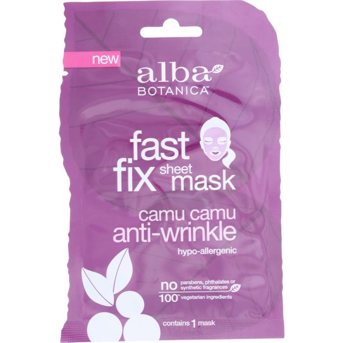 Product photo of Alba Botanica Anti-Wrinkle Camu Camu Fast Fix Sheet Mask