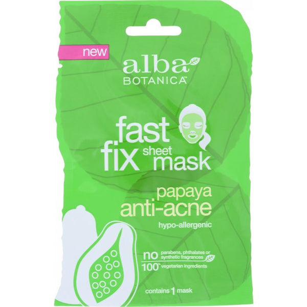 Product photo of Alba Botanica Papaya Anti-Acne Fast Fix Sheet Mask