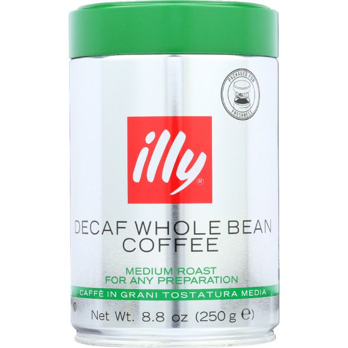 A Product Photo of Illy Whole Bean Medium Roast Decaf Coffee
