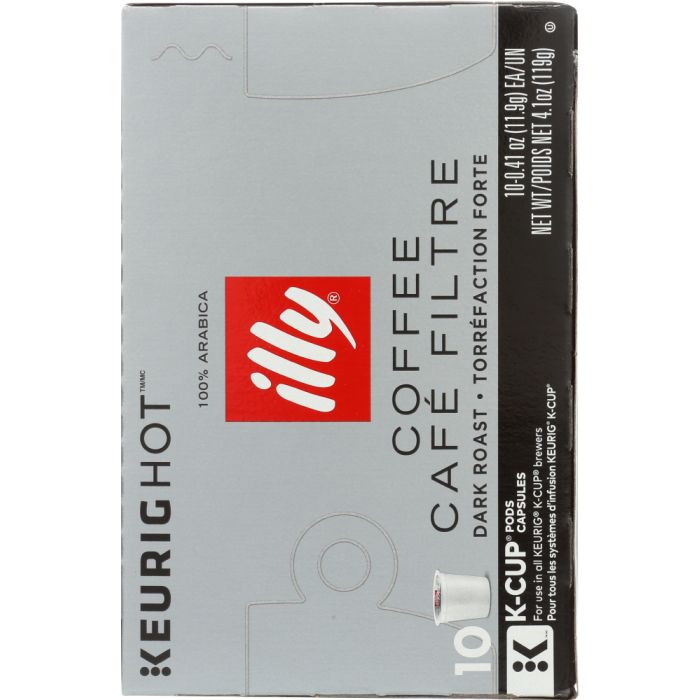 Side Label Photo of Illy K-Cup Dark Roast Coffee Capsules