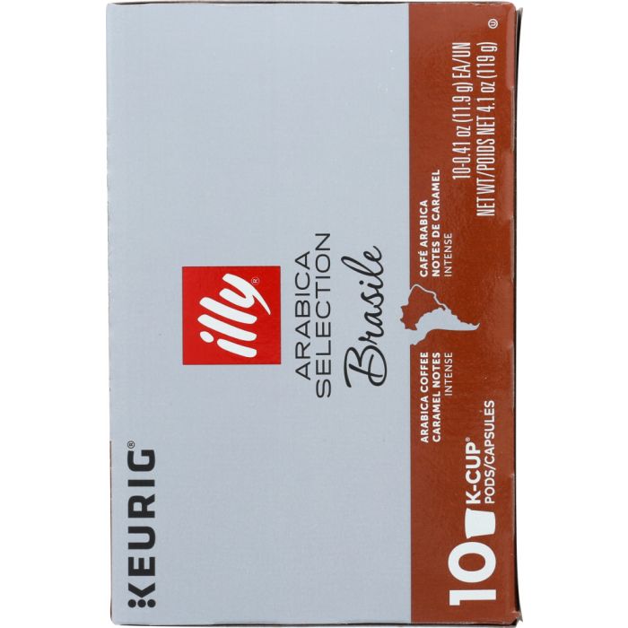 Side Label Photo of Illy K-Cup Brasile Coffee Capsules