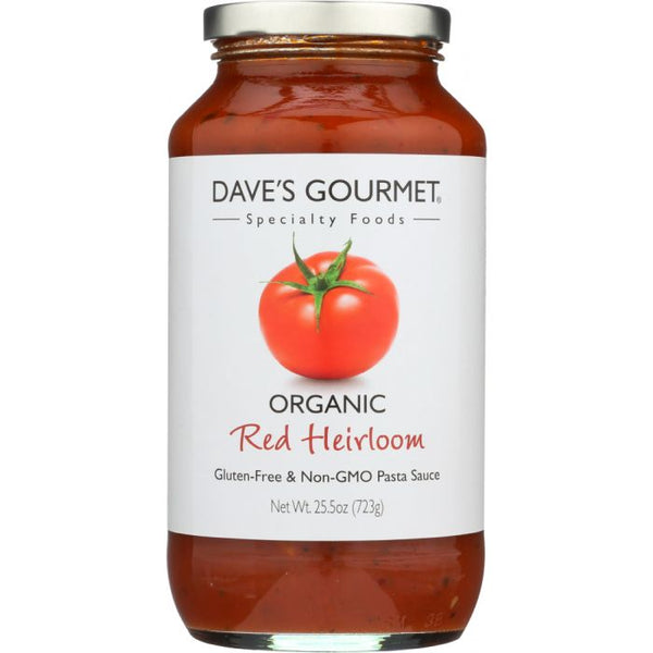 A Product Photo of Dave's Gourmet Organic Red Heirloom Pasta Sauce