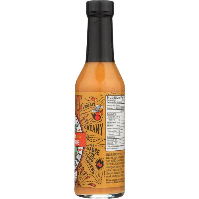 Nutritional Label Photo of Dave's Gourmet Creamy Ginger Citrus Hot Sauce