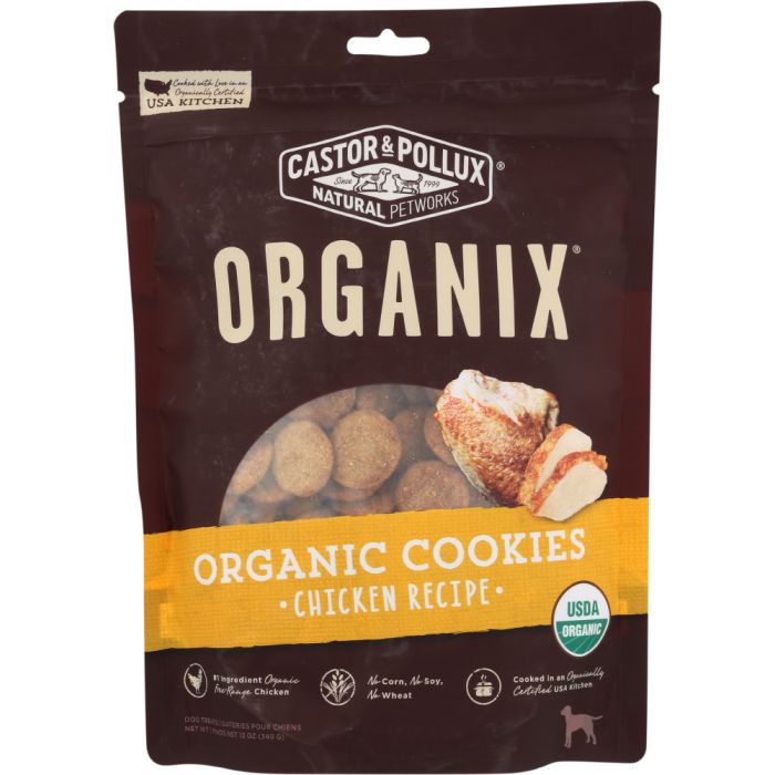 Product photo of Castor & Pollux Organic Dog Cookies Chicken Flavor