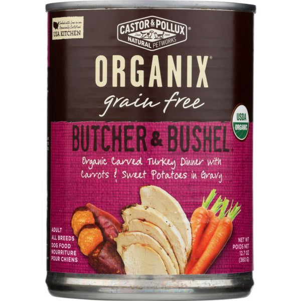 Product photo of Castor & Pollux Dog Food Can Organic Butcher and Bushel Turkey Carrots