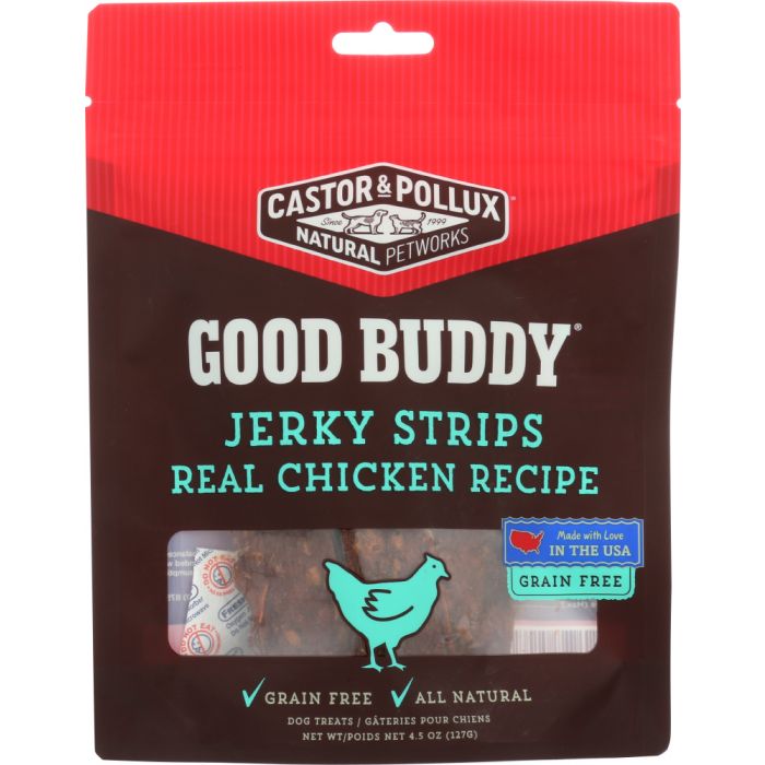 Product photo of Castor & Pollux Dog Treat Good Buddy Jerky Strip Chicken 