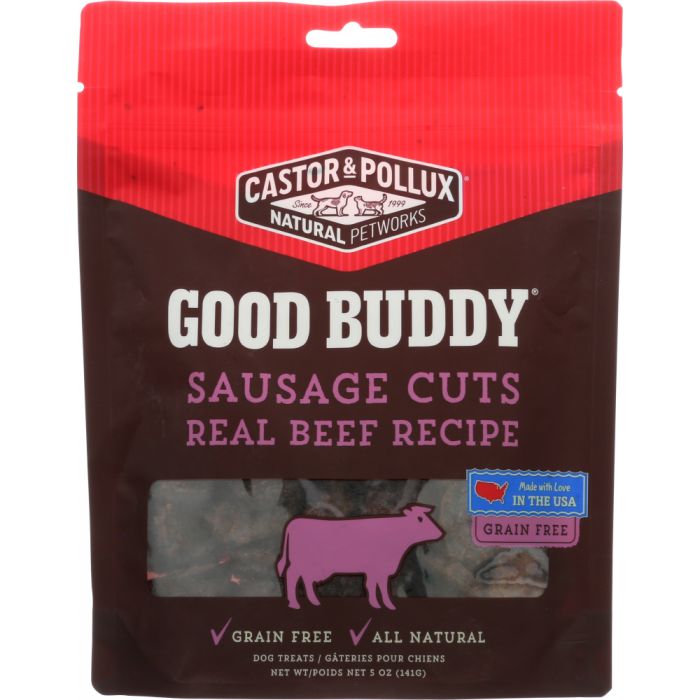 Product photo of Castor & Pollux Good Buddy Sausage Cuts Dog Treats Real Beef Recipe