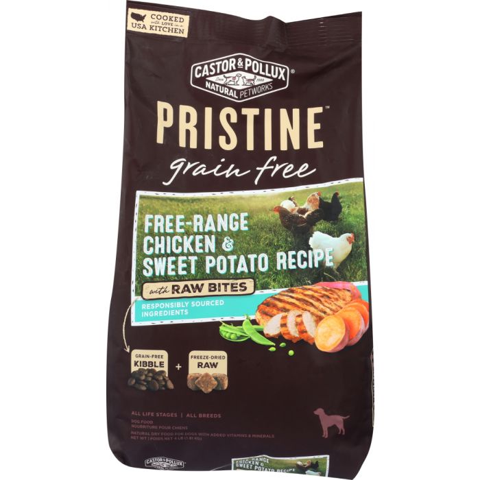 Product photo of Castor & Pollux Pristine Grain Free Free Range Chicken & Sweet Potato Recipe With Raw Bites