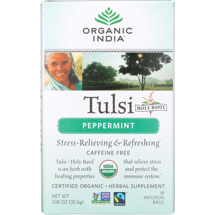 Product photo of Organic India Tea Tulsi Peppermint