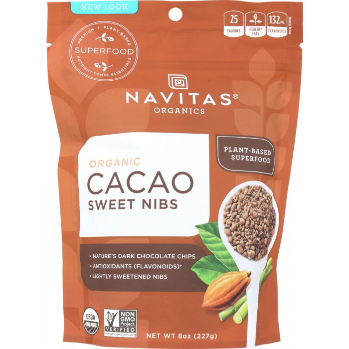 A Product Photo of Navitas Organics Organic Cacao Sweet Nibs