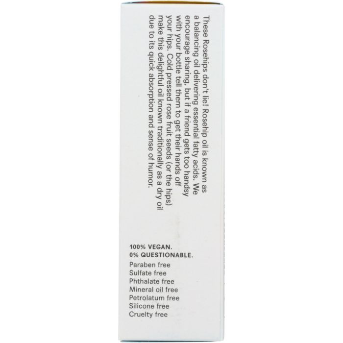 Side Label Photo of Acure The Essentials Rosehip Oil