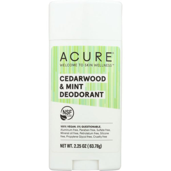A Product Photo of Acure Cedarwood and Mint Deodorant