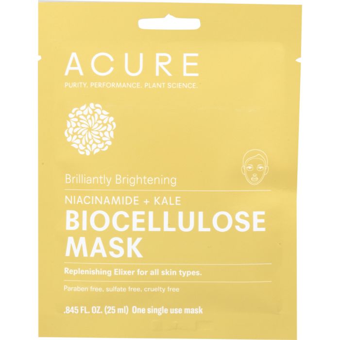 A Product Photo of Acure Brilliantly Brightening Biocellulose Mask