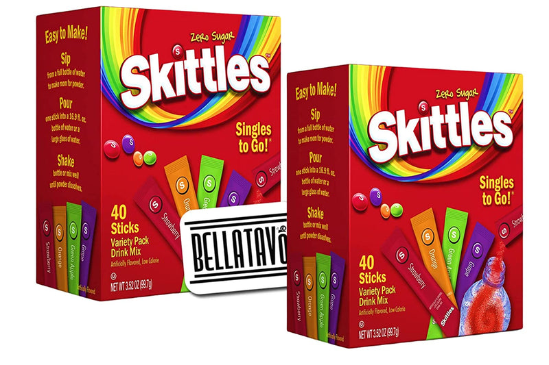 Skittles Singles To Go Drink Mix Bundle