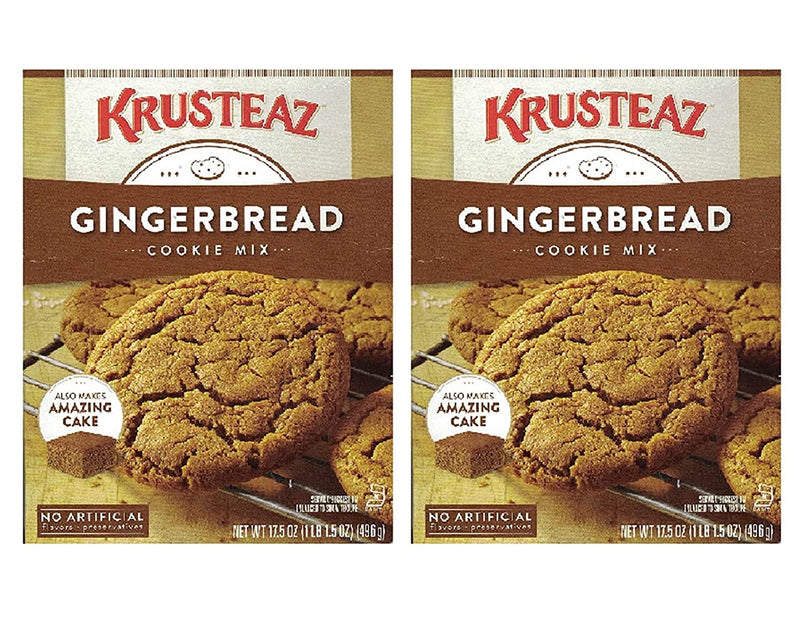 Krusteaz Gingerbread Cookie Mix (Two-17.5oz) & BELLATAVO Recipe Card