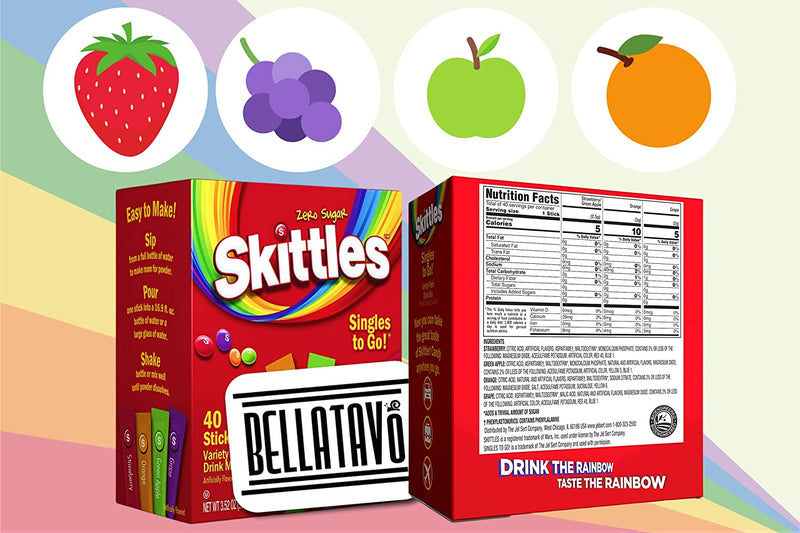 Skittles Singles To Go Drink Mix Bundle