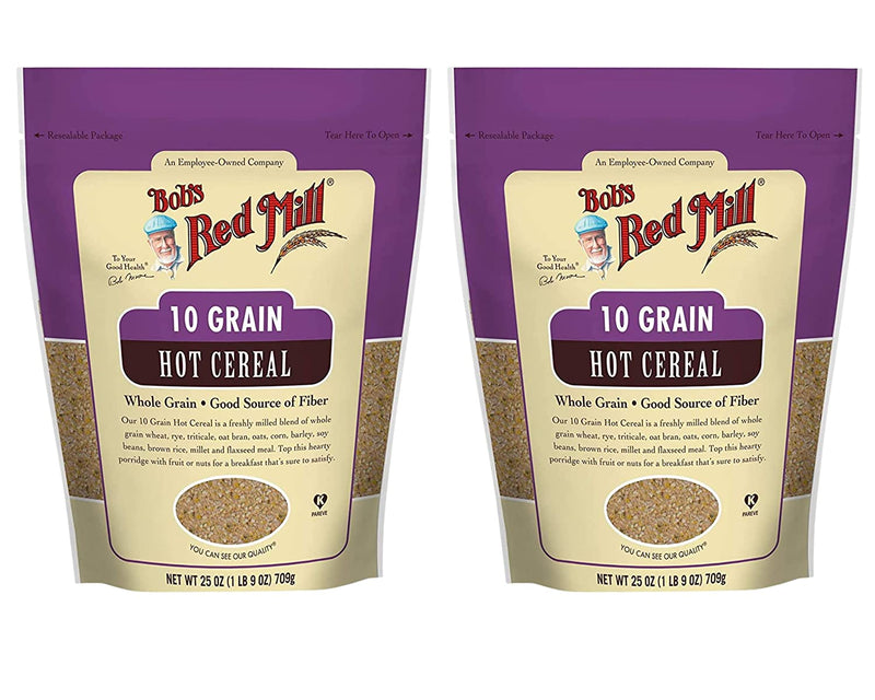 Bobs Red Mill 10 Grain Hot Cereal (Two-25 oz) and BELLATAVO Recipe Card