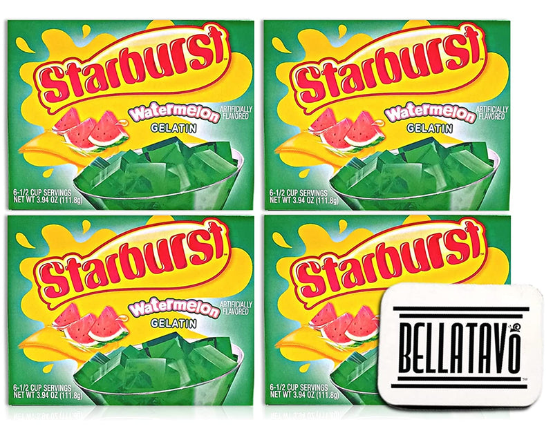 Starburst Watermelon Gelatin (Four-3.94oz) and a BELLATAVO Ref Magnet