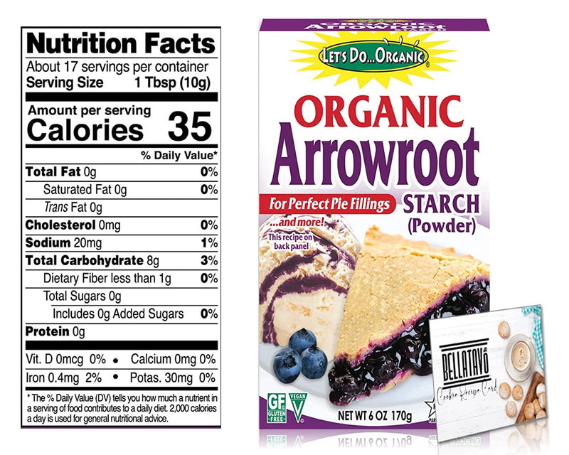 Let’s Do Organic Arrowroot Starch (Two-6oz) and a BELLATAVO Recipe Card