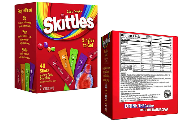 Skittles Singles To Go Drink Mix Bundle