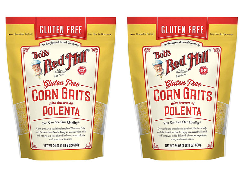 Bobs Red Mill Gluten Free Corn Grits/Polenta (Two-24oz) and BELLATAVO Recipe Card!