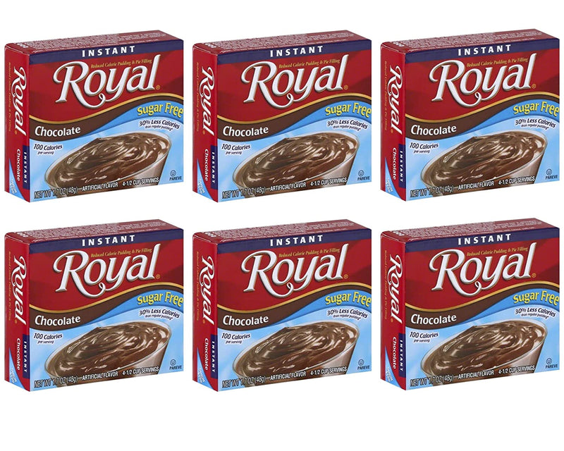 Sugar Free Chocolate Pudding Mix Bundle. Includes Six-1.7 Oz of Royal Chocolate Sugar Free Instant Pudding Plus a BELLATAVO Fridge Magnet. Each Instant Pudding Mix makes 4-1/2 Cup of Chocolate Pudding