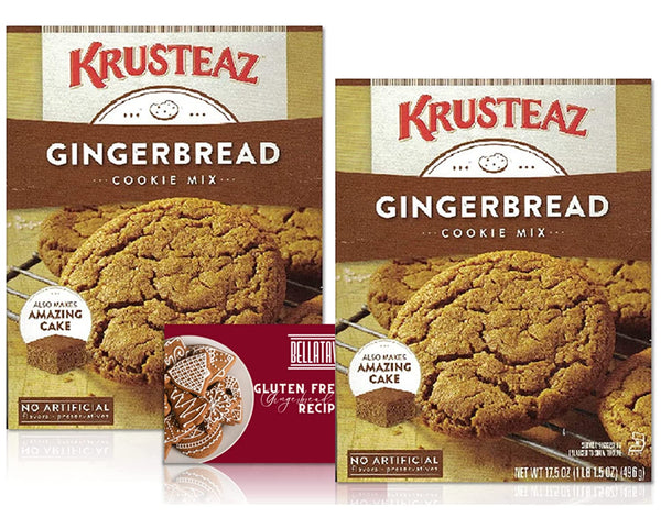 Krusteaz Gingerbread Cookie Mix (Two-17.5oz) & BELLATAVO Recipe Card