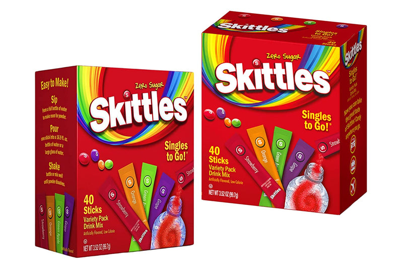 Skittles Singles To Go Drink Mix Bundle