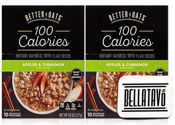 Better Oats 100 Calorie Oatmeal (Two-9.8oz) and a BELLATAVO Ref Magnet!